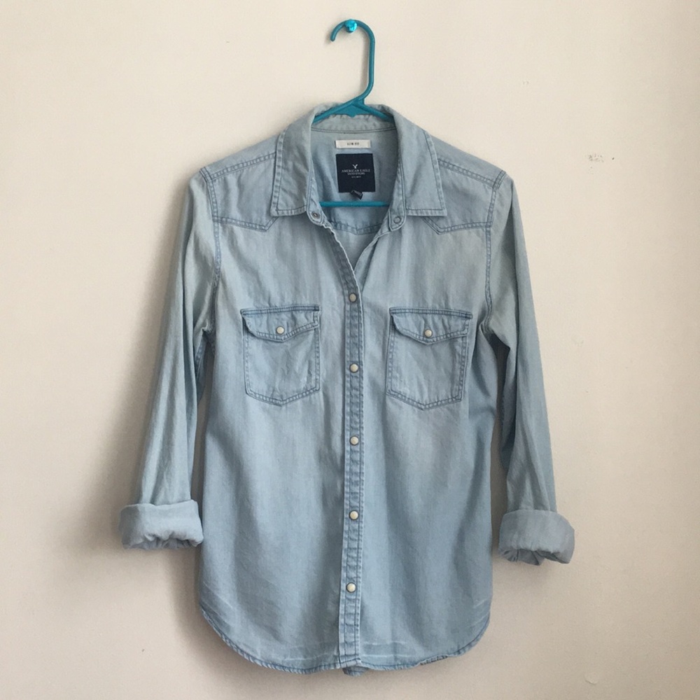 Distressed Button Down